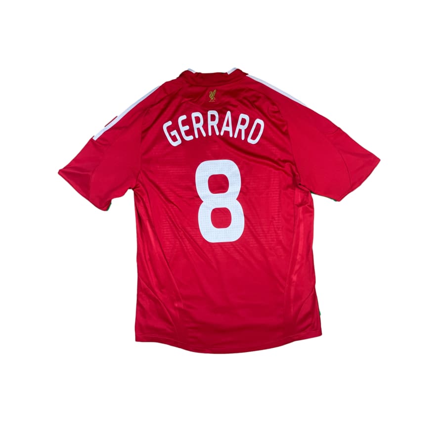 Maillot football vintage Liverpool domicile #8 Gerrard saison 2009-2010